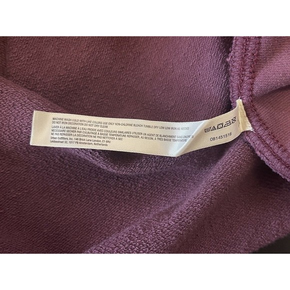 FREE PEOPLE MOVEMENT Cropped Sweatshirt w/ Yellow Rose Logo - Plum - Large [NWT] - Picture 7 of 8